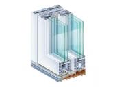 Тёплая большая раздвижная система Харьков Kommerling PremiDoor 88